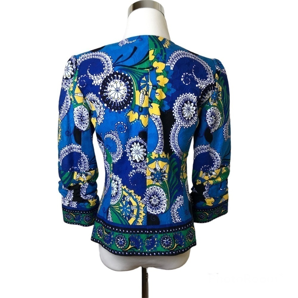 Peck & Peck Multi-Color Design Lined Zip Front Ja… - image 3